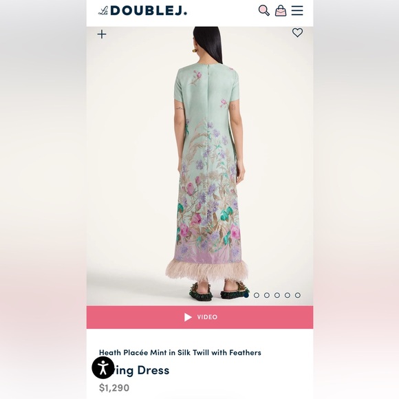 La double J swing dress with feather - Picture 2 of 9